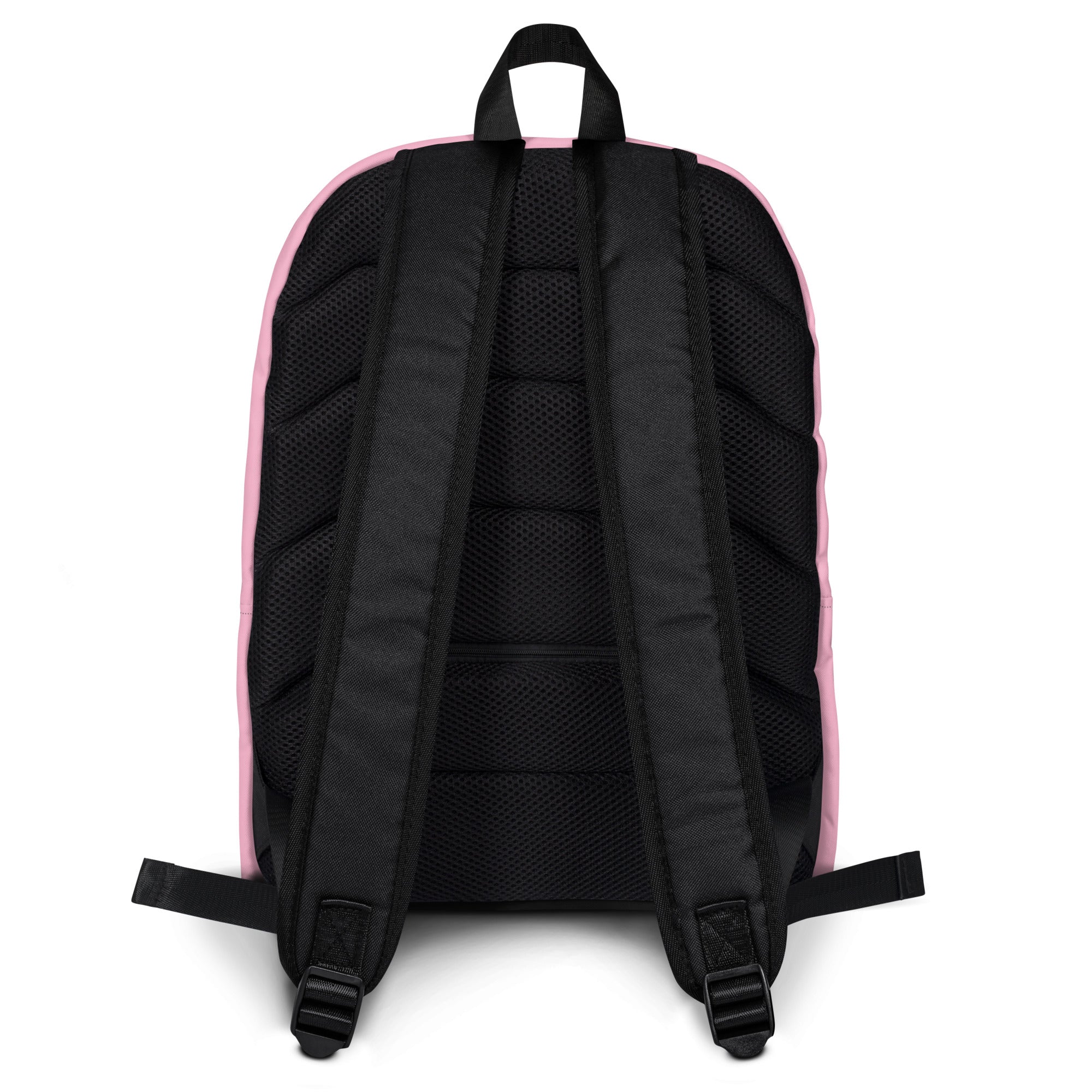 Pink Kingdom Kids Club backpack with joyful I Am Joyful print, featuring adjustable straps and spacious main compartment.